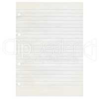 Paper isolated over white