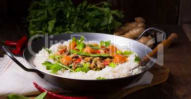 Veal Fricassee with rice