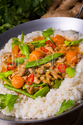 Veal Fricassee with rice