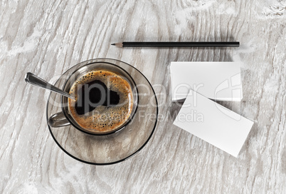 Coffee and business cards
