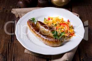 Potato sausage from grated potatoes and pork.