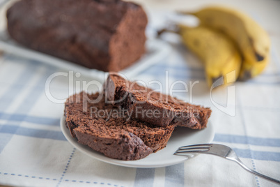 Schokoladen Bananen Brot
