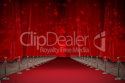 Composite image of digitally generated image of red carpet