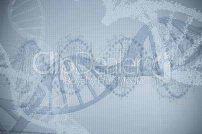 Panoramic view of red dna pattern on screen