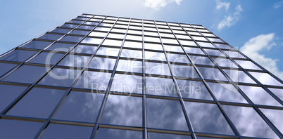 Composite image of low angle view of modern building