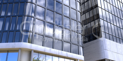 Composite image of digital generated image of modern building