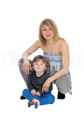 Portrait of mother with son.