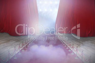 Composite image of illustrative image of red carpet event