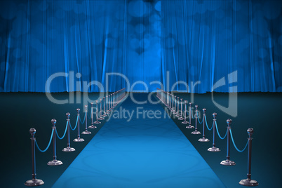 Composite image of digitally generated image of blue carpet event