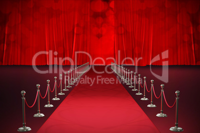 Composite image of digitally generated image of red carpet event