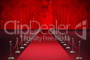 Composite image of digitally generated image of red carpet event