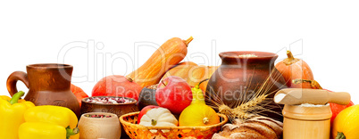 Food collection isolated on white