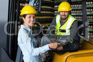 Portrait of factory workers in factory