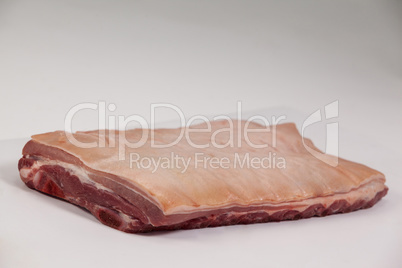 Beef brisket against white background