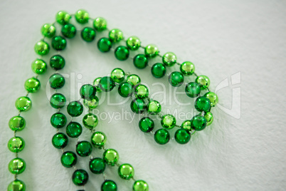 St Patricks Day close-up of beads
