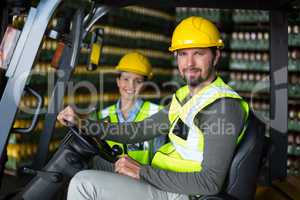 Portrait of factory workers in factory