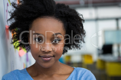 Portrait of female graphic designer smiling