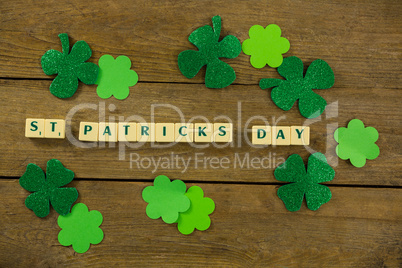 St Patricks Day blocks with shamrocks