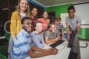 Group of students sitting at desk