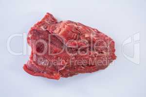 Beef steak against white background