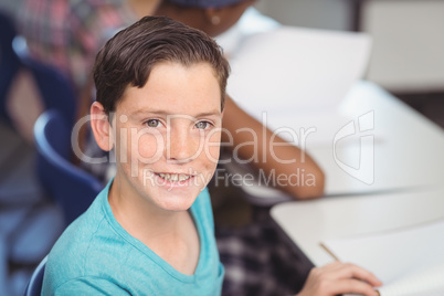 Portrait of smiling schoolboy