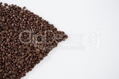 Coffee beans forming shape