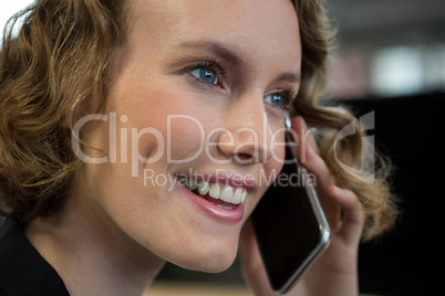 Woman talking on mobile phone