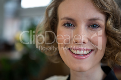 Portrait of female graphic designer smiling