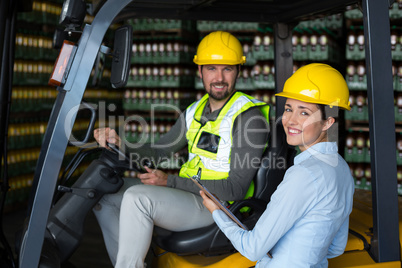 Portrait of factory workers in factory