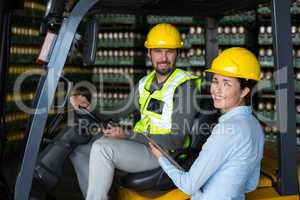 Portrait of factory workers in factory