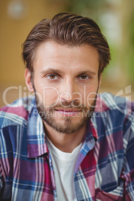 Smiling business executive in office