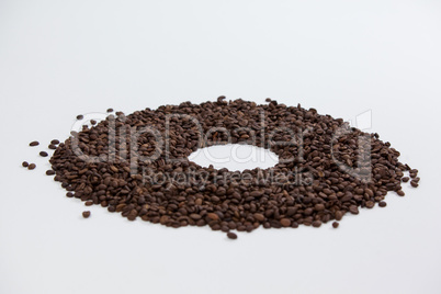 Coffee beans forming doughnut Coffee beans forming doughnut