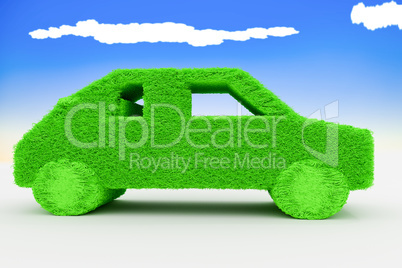 Green car, 3d illustration