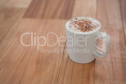 Coffee served in white mug