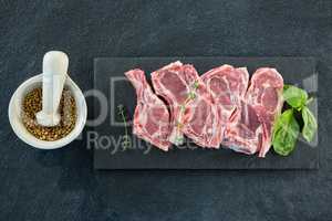 Rib chop and stone grinder