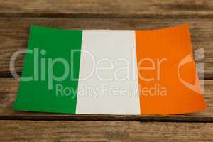 St. Patricks Day close-up of irish flag