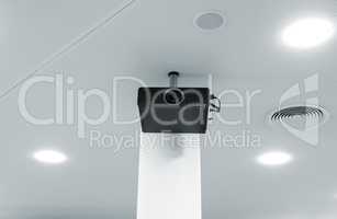 Multimedia projector on the ceiling