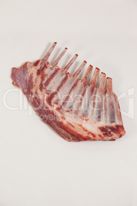 Rib rack against white background