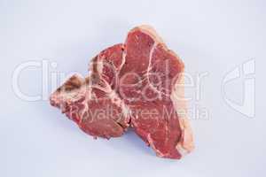 Sirloin chop against white background