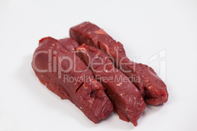 Beef steak against white background Beef steak against white background