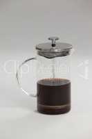 Cafetiere on white background
