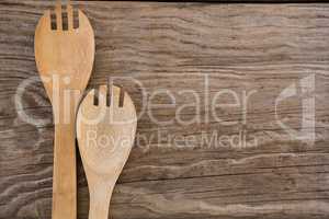 Two wooden spatulas