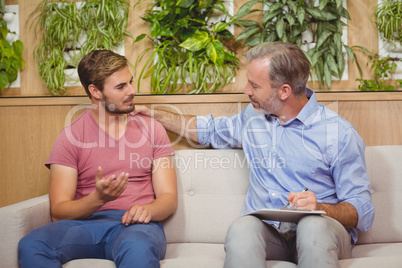 Doctor interacting with patient