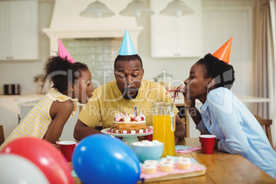 Family celebrating a birthday