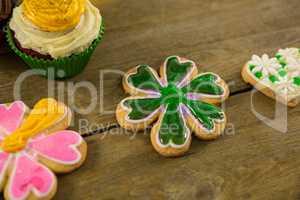 St Patricks Day cupcake and cookies