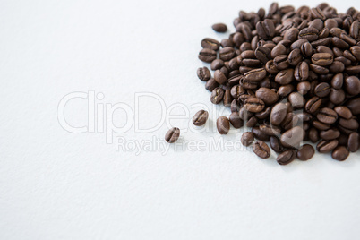 Pile of roasted coffee beans