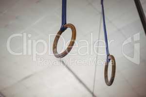 Rings in gymnasium