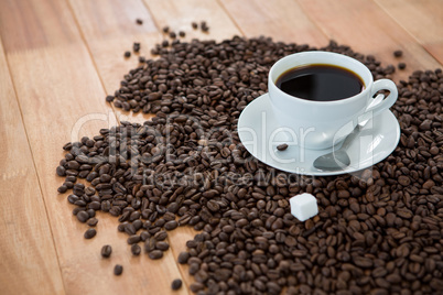 Coffee with coffee beans