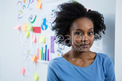 Portrait of female graphic designer smiling