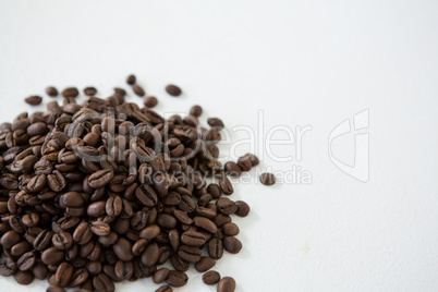 Pile of roasted coffee beans